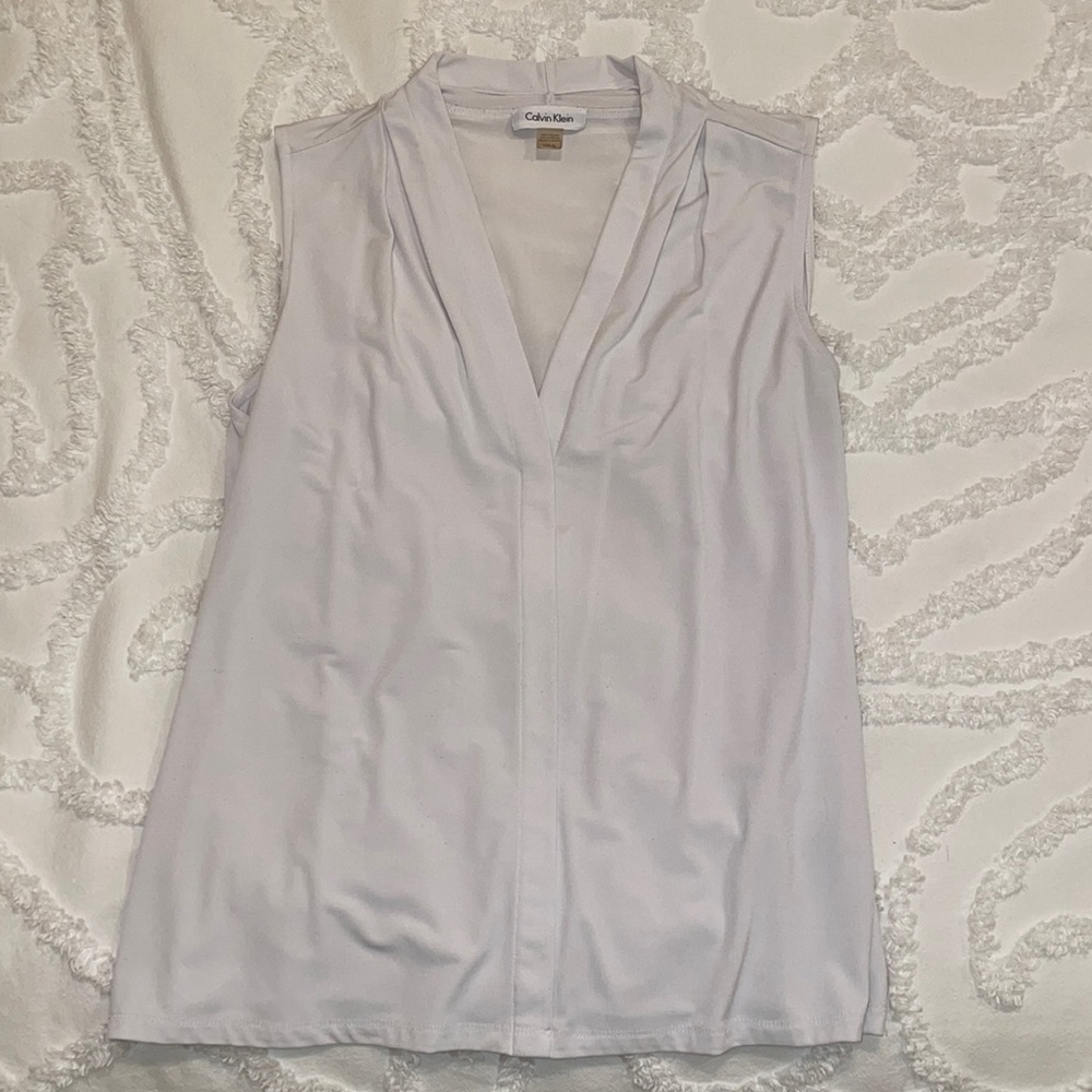 Calvin Klein white v neck tank